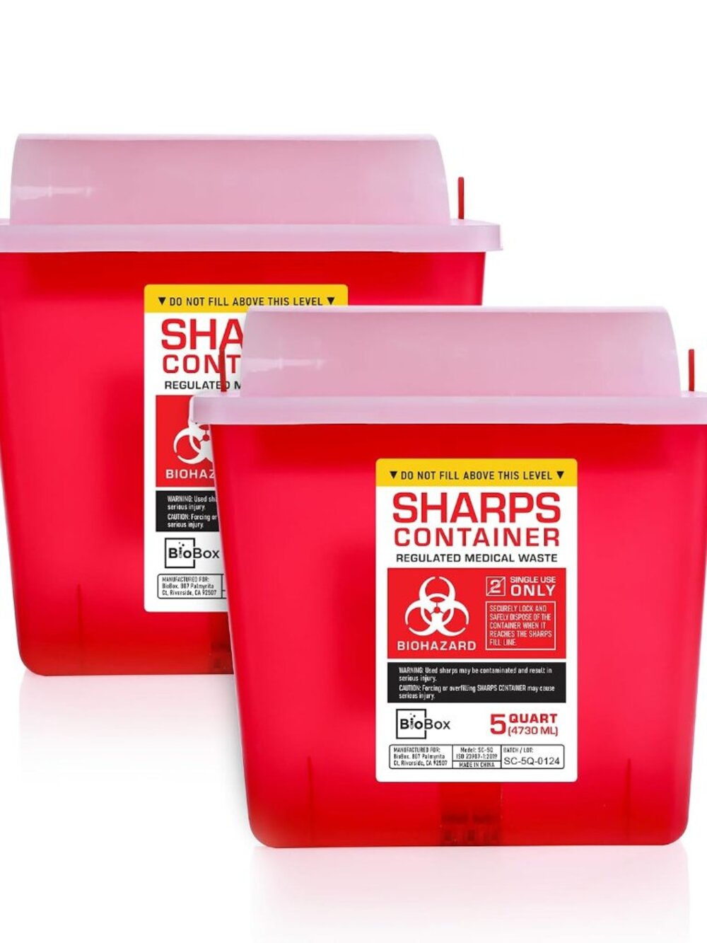 Sharps Container - Large Sharps Containers for Home Use, Needle Disposal